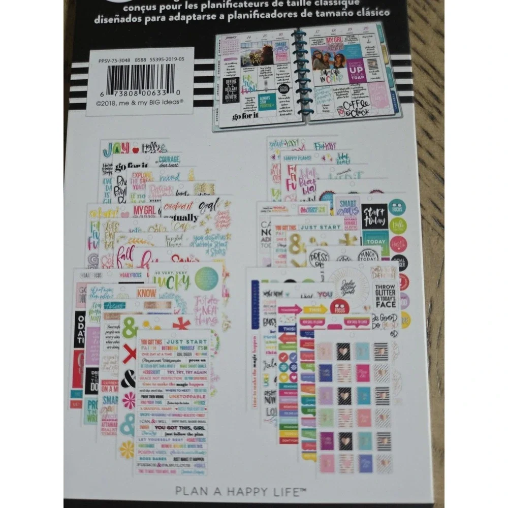 The Happy Planner Sticker Books LOT OF 3 New NWT Planner Stickers Happy Planner